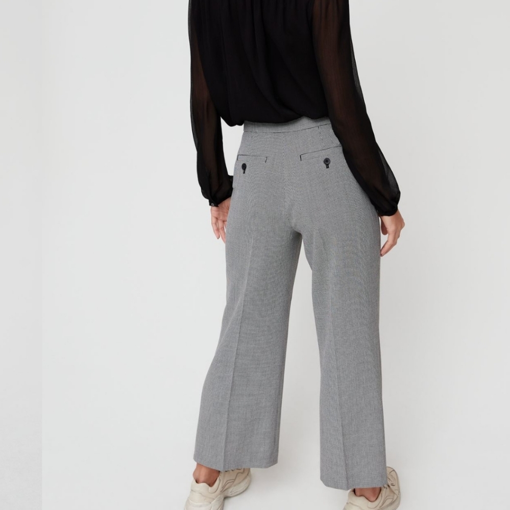 Aritzia (in tan) Little Moon Malva Pant size 8 beige cropped ankle wide leg pant - Picture 5 of 11